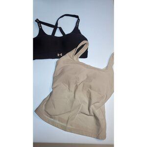 UNDER ARMOUR HIGH IMPACT SUPPORT BLACK SPORTS BRA /Flex Support Bra White Size S